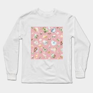 Pink Seashells Long Sleeve T-Shirt